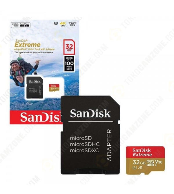Sandisk Extreme Microsdhc Card 100mbs 32gb Gn6aa For Gopro Action Cam Drone Sandisk Extreme Microsdhc Card 100mbs 32gb Gn6aa For Gopro Action Cam Drone