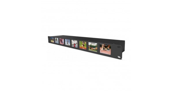 Lilliput RM-0208S Rackmount Monitor – 8x 5,1 Cm Displays, 3G-SDI Ein- & Ausgänge, 1RU, Für Profi-Video